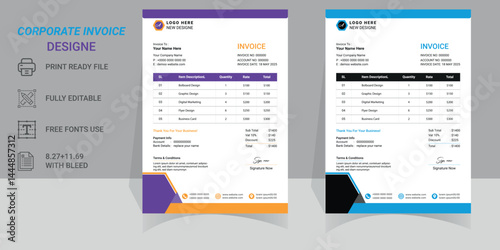 Premium Invoice Template for Effortless Business Transactions and Seamless Financial Operations. Sleek, Professional Design for Corporate Use. Thank You.

