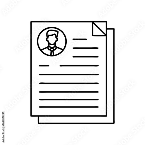 curriculum vitae icon, curriculum vitae vector illustration-simple illustration of curriculum vitae, perfect for curriculum vitae logos and icons
