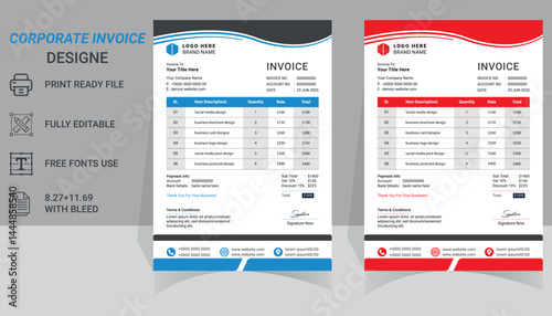 Premium Invoice Template for Effortless Business Transactions and Seamless Financial Operations. Sleek, Professional Design for Corporate Use. Thank You.
