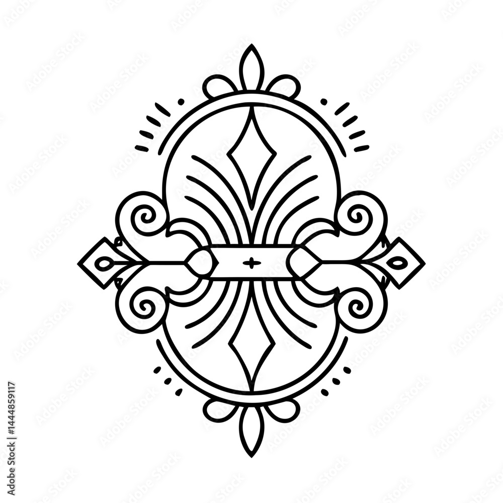 Fototapeta premium deco retro vintage icon icon, deco retro vintage icon vector illustration-simple illustration of deco retro vintage icon, perfect for deco retro vintage icon logos and icons