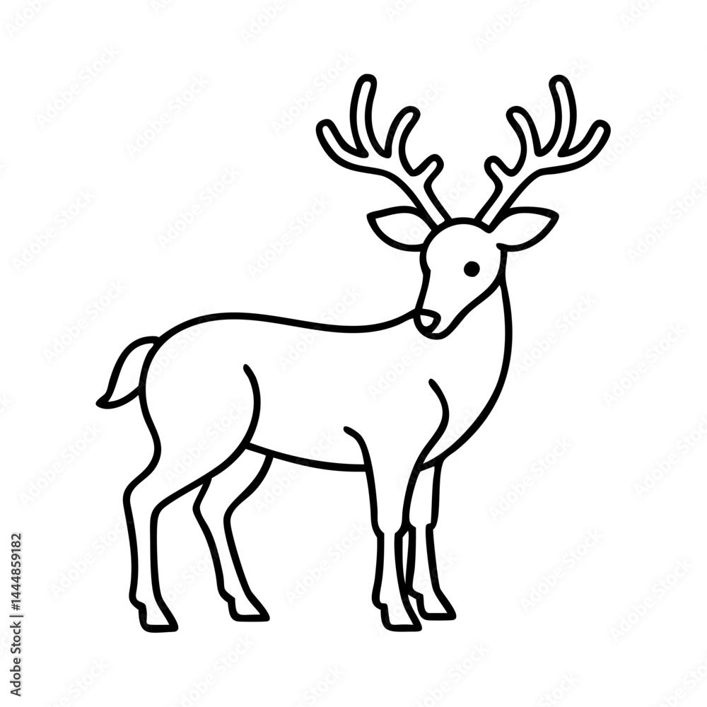 deer icon, deer vector illustration-simple illustration of deer, perfect for deer logos and icons deer icon, deer vector illustration-simple illustration of deer, perfect for deer logos and icons