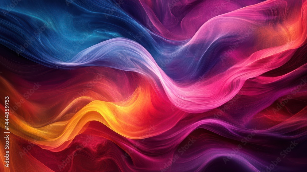 Obraz premium Harmonic color waves flowing smoothly creating an ethereal abstract backdrop