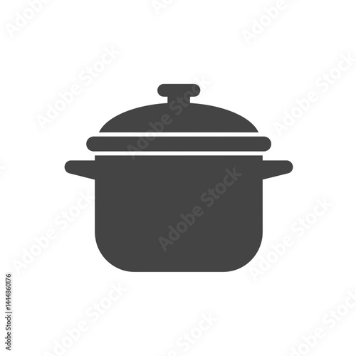 Iconic Cooking Pot: A simple yet elegant illustration of a classic cooking pot, ready for culinary creations, a staple in every kitchen, exuding an essence of warmth and home.