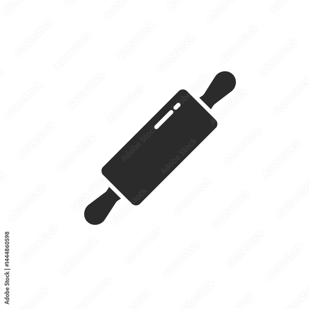 Rolling Pin Icon: A simple yet effective icon of a rolling pin, perfect for baking websites, cookbooks, or kitchen-related designs. Rolling Pin Icon: A simple yet effective icon of a rolling pin, perfect for baking websites, cookbooks, or kitchen-related designs.