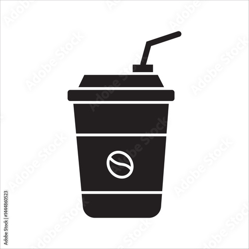 Coffee cup icon. Coffee paper cup icon set. Disposable coffee cup. Coffee cup icon with different style. Vector illustration on white bckground