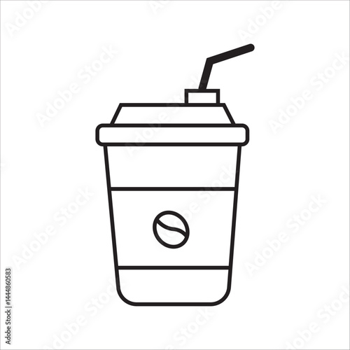 Coffee cup icon. Coffee paper cup icon set. Disposable coffee cup. Coffee cup icon with different style. Vector illustration on white bckground
