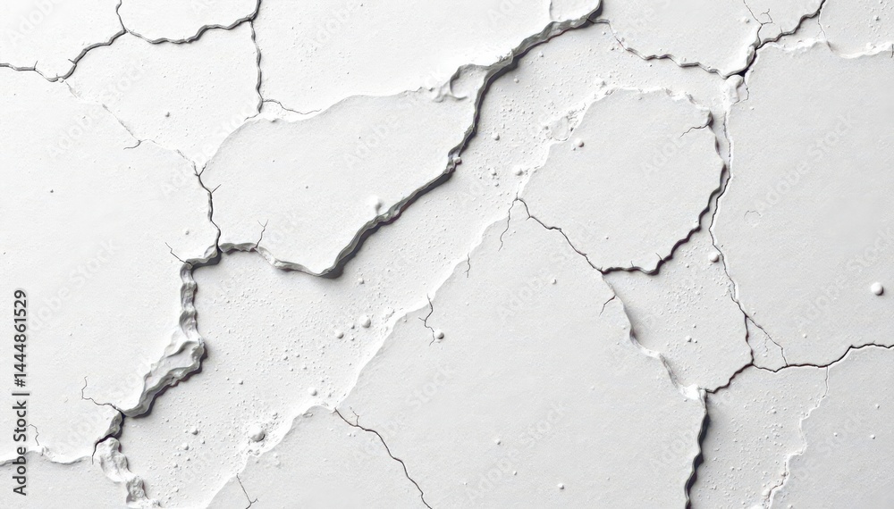 Fototapeta premium Uneven white concrete; mottled, faded appearance , rustic, architectural