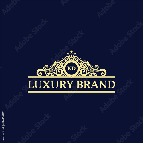 SB Luxury lion crest logo, Luxury Monogram ,Royal Initial Letter Crest Template 