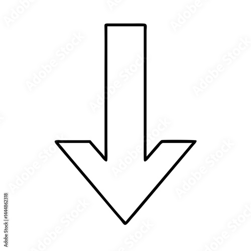 down arrow icon, down arrow vector illustration-simple illustration of down arrow, perfect for down arrow logos and icons