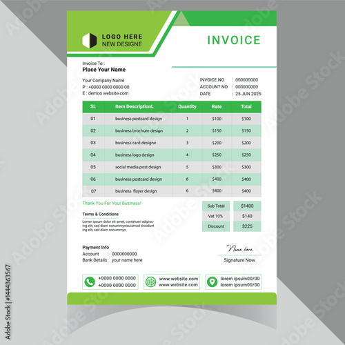 Premium Invoice Template for Effortless Business Transactions and Seamless Financial Operations. Sleek, Professional Design for Corporate Use. Thank You.
