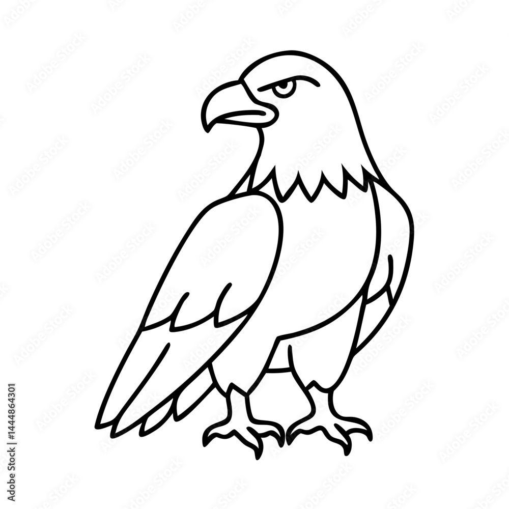 Obraz premium eagle icon, eagle vector illustration-simple illustration of eagle, perfect for eagle logos and icons