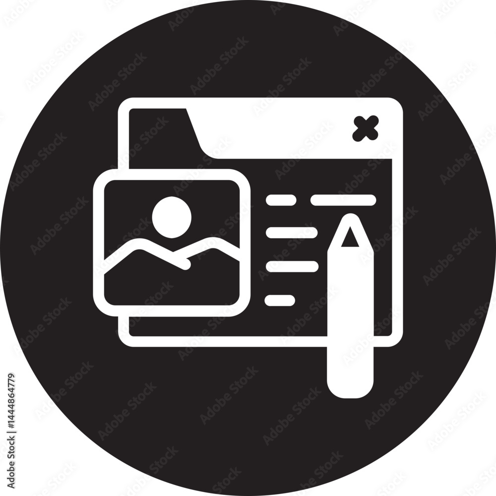 blogging glyph icon blogging glyph icon