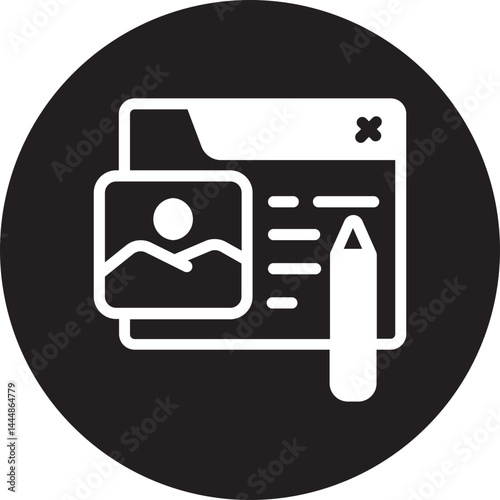 blogging glyph icon