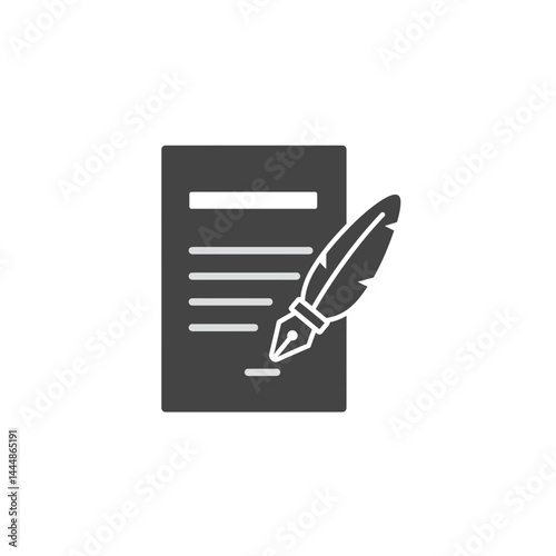 Ink Pen on Letter: An elegant depiction of a classic ink pen poised over a letter, symbolizing written communication and creativity.