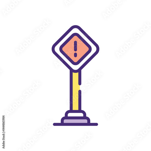 Road Sign Icon vector stock illustration