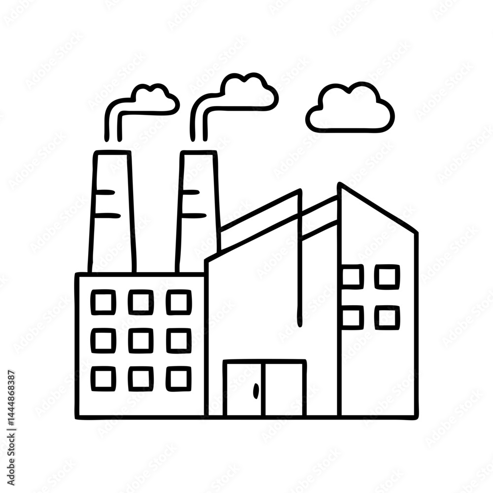 Obraz premium factory icon icon, factory icon vector illustration-simple illustration of factory icon, perfect for factory icon logos and icons