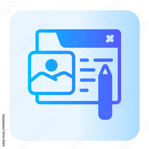 blogging gradient icon