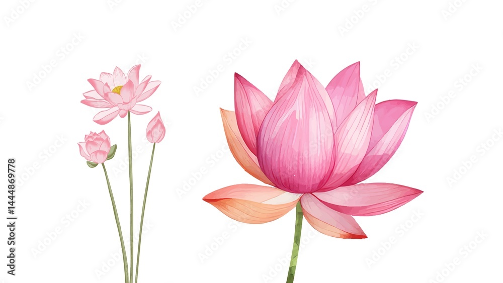 Beautiful lotus flower in full bloom with natural lighting. Symbol of purity, peace, and spirituality. Ideal for wellness, meditation, and botanical themes. Beautiful lotus flower in full bloom with natural lighting. Symbol of purity, peace, and spirituality. Ideal for wellness, meditation, and botanical themes.
