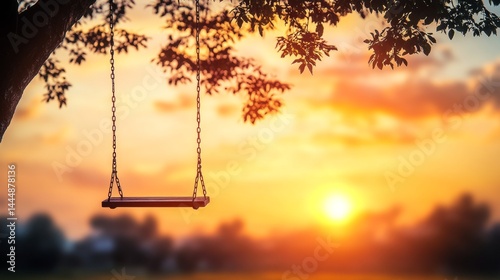 An illustration titled Echoing Loss shows a desolate playground with a solitary swing gently swaying in the wind, conveying the sorrow of losing someone dear and the inescapable march of time