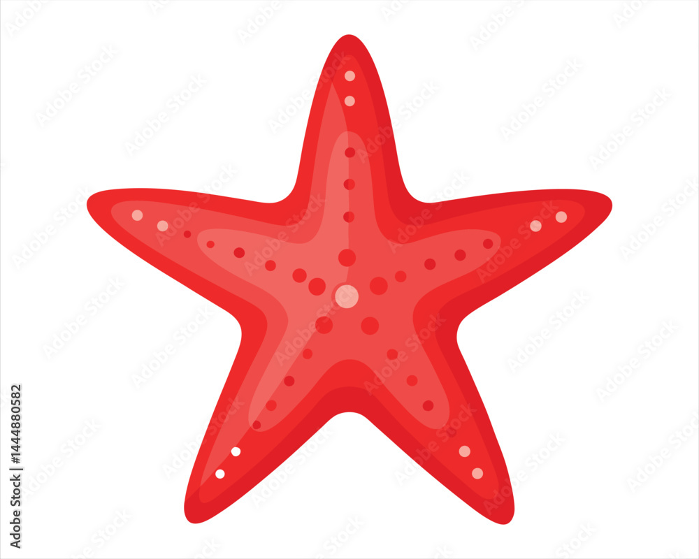Red Starfish Illustration Red Starfish Illustration