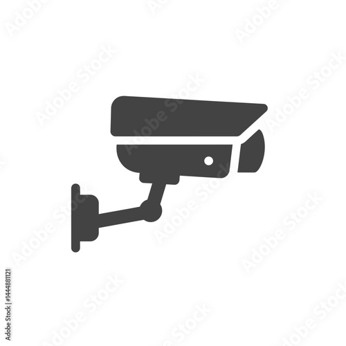 Security Surveillance: A contemporary security camera is mounted on a wall, signifying vigilant observation and protection, symbolizing safeguarding and monitoring.
