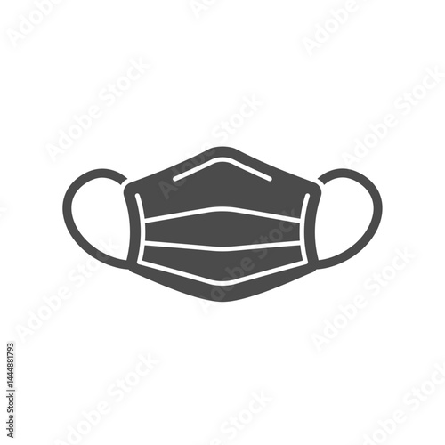 Protective Barrier: A detailed, high-contrast depiction of a surgical mask, presented against a minimalist backdrop, symbolizing the modern need for safety, healthcare, and personal well-being.