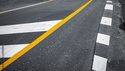 Wallpaper Mural Road pattern with lane lines forming a ribbon of safety, grayscale with accent color Torontodigital.ca