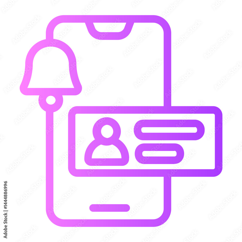 Fototapeta premium notification gradient icon