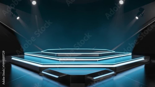 place for a blue product photo, a business technology device, located in the office and conference room