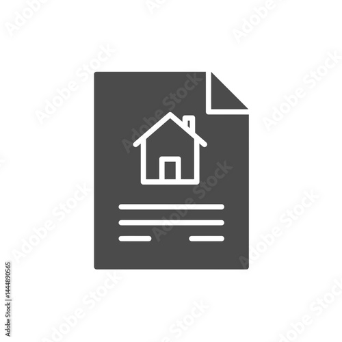 Real Estate Agreement: A minimalistic illustration showcasing a real estate agreement document, a symbol of property ownership and contractual obligations.