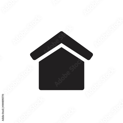 Home Icon: A minimalist home icon, a simple, symbolic representation of shelter, security, and the concept of home.