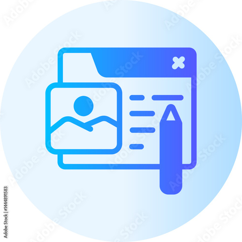 blogging gradient icon