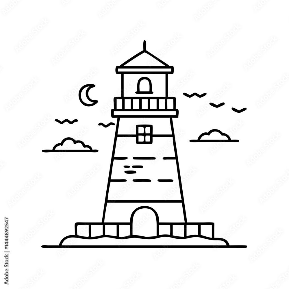 lighthouse icon, lighthouse vector illustration-simple illustration of lighthouse, perfect for lighthouse logos and icons lighthouse icon, lighthouse vector illustration-simple illustration of lighthouse, perfect for lighthouse logos and icons