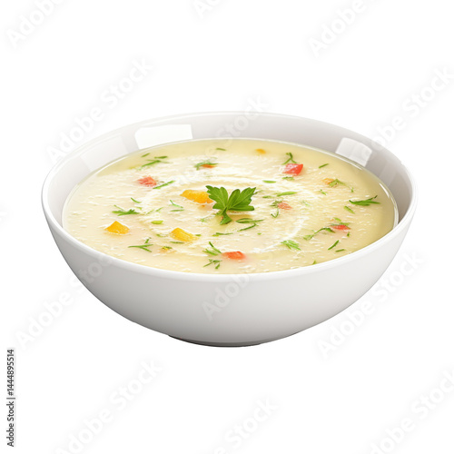 Obraz na płótnie thick soup in bowl isolated on white w salonie