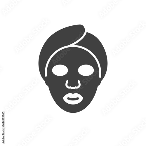 Rejuvenating Facial Mask: An illustration of a face mask on a person to rejuvenate the skin, symbolizing self-care and skincare. 