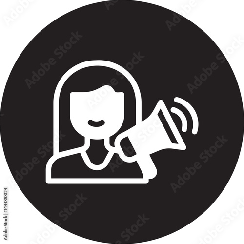 influencer glyph icon