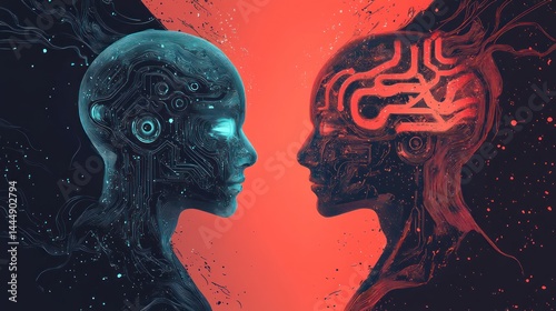 Digital consciousness: Dueling circuits of artificial intelligence faces