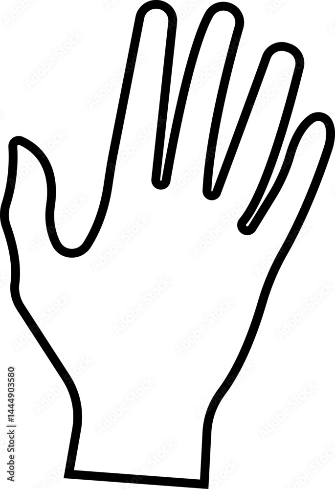 Obraz premium Human hand gestures, positions, signs icon in line. isolated on transparent background