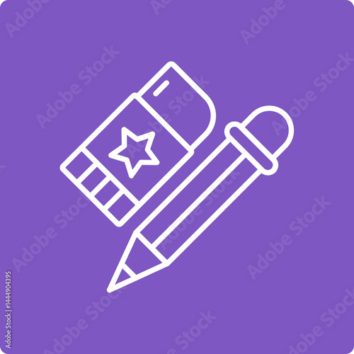 Pencil and eraser Icon