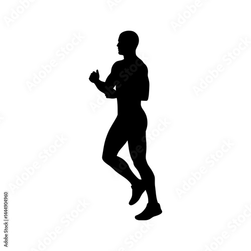 silhouette of a man running