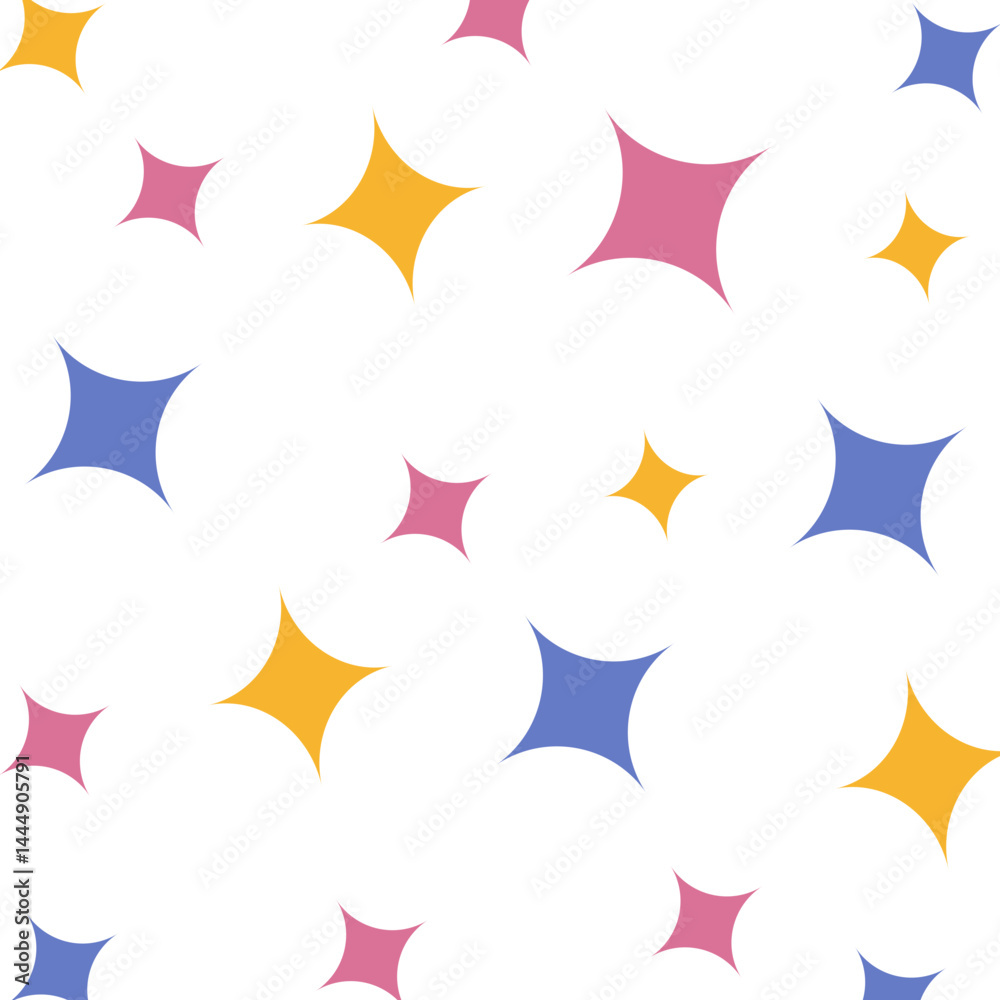 Obraz premium Groovy Sparkles Seamless Pattern