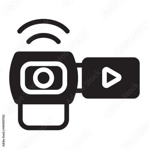camcorder glyph icon