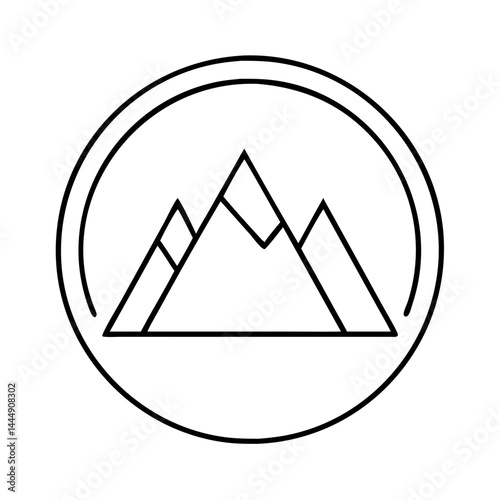 Free Download mountain peak logo icon, mountain peak logo vector illustration-simple illustration of mountain peak logo, perfect for mountain peak logo logos and icons - GFXLoad