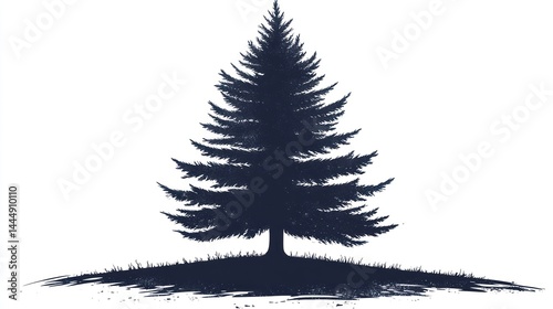 Silhouette of a pine tree