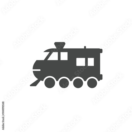 Train Icon: A simple yet bold silhouette of a train, perfect for representing transportation, travel, or any project related to rail travel. 