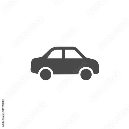 Automobile Icon: A simplified, sleek icon of an automobile, perfect for a variety of design projects related to automotive themes.