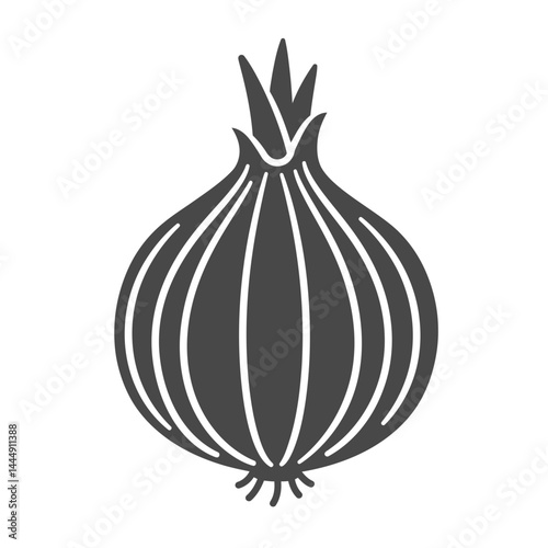 Onion Illustration: A stylized illustration of a fresh onion, showcasing its layered structure and vibrant colors. The onion is a symbol of freshness, vitality, and the natural bounty of the earth.