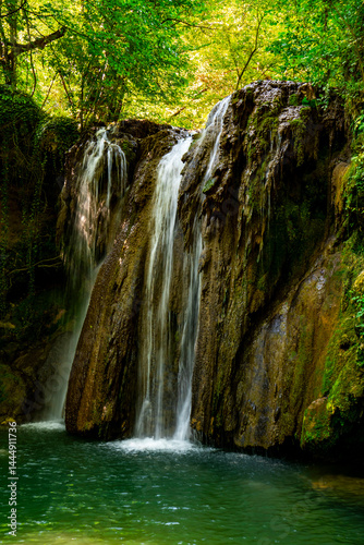 Hidden waterfall cascading ...