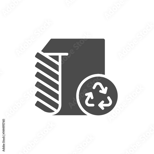 Eco-Conscious Stationery: A simple, eye-catching illustration showcases the concept of sustainability with a stylized representation of recycled paper.