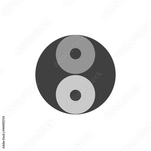 Yin Yang Harmony: The classic yin yang symbol, an iconic representation of balance and duality, beautifully illustrates the interconnectedness of opposing forces in a world of harmony.